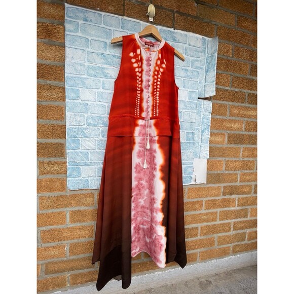 ALTUZARRA
Penelope Dyed Gradient Asymmetric Midi-Dress SIZE 46/16 - Picture 9 of 13